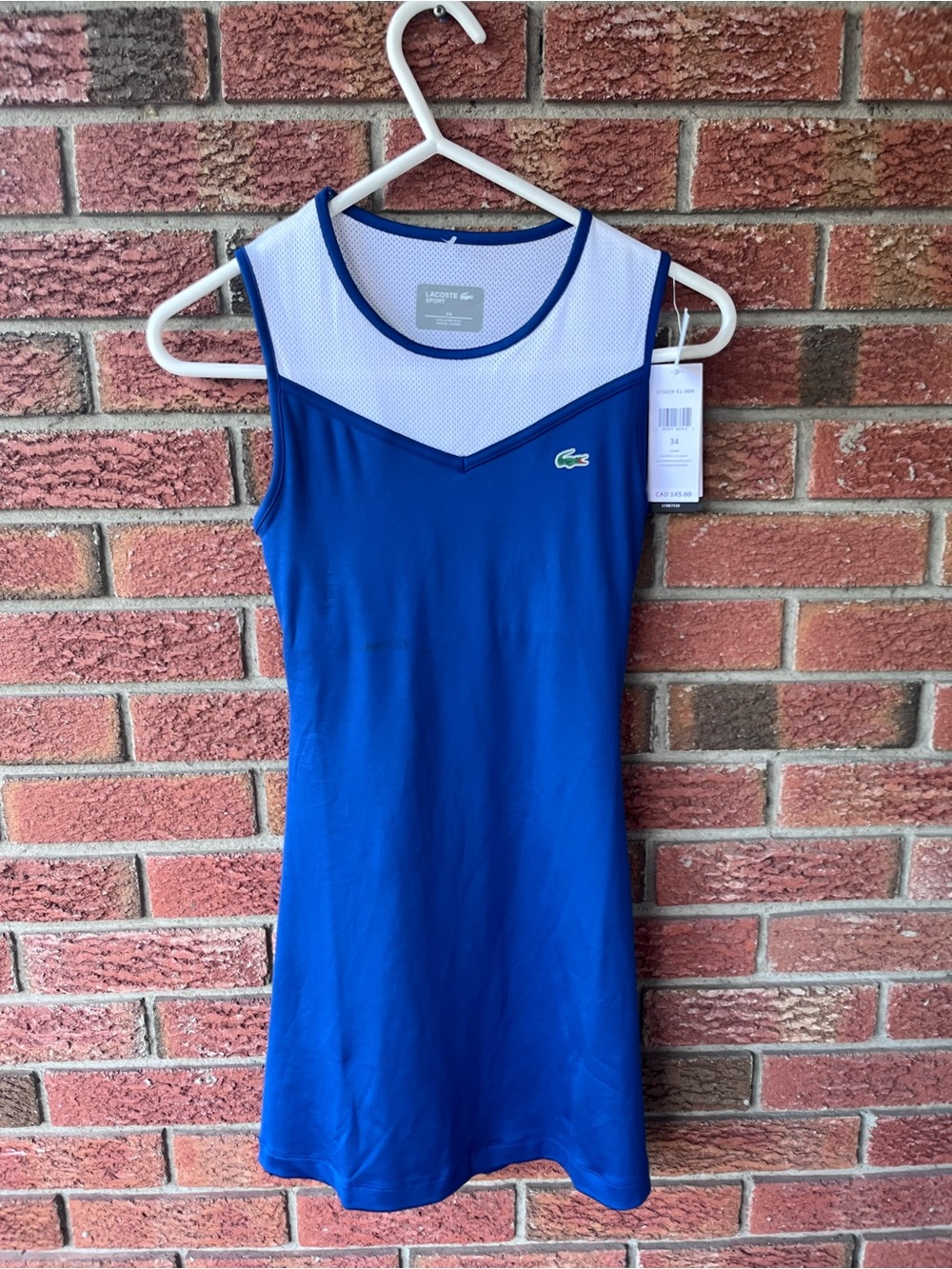 Lacoste BNWT Sport technical stretch jersey tennis dress Sz 34